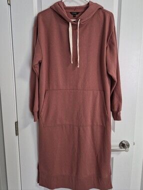 George Women's Hooded Sweatshirt Dress - Dusty Rose
